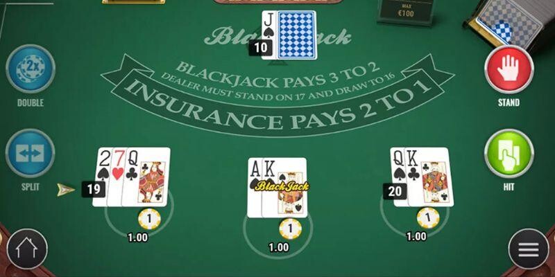 Các tùy chọn trong blackjack Các tùy chọn trong blackjack